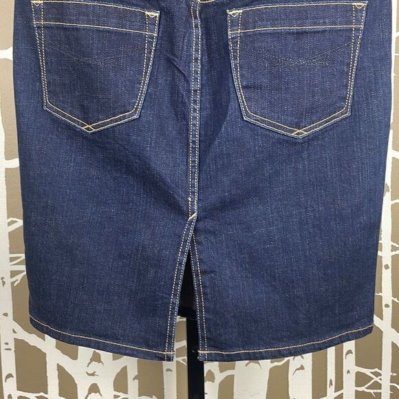 GAP Y2K (2009) Dark Denim Pencil Skirt sz 27/4 - Picture 5 of 8